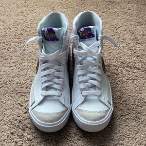 Gold & Navy Nike Blazers